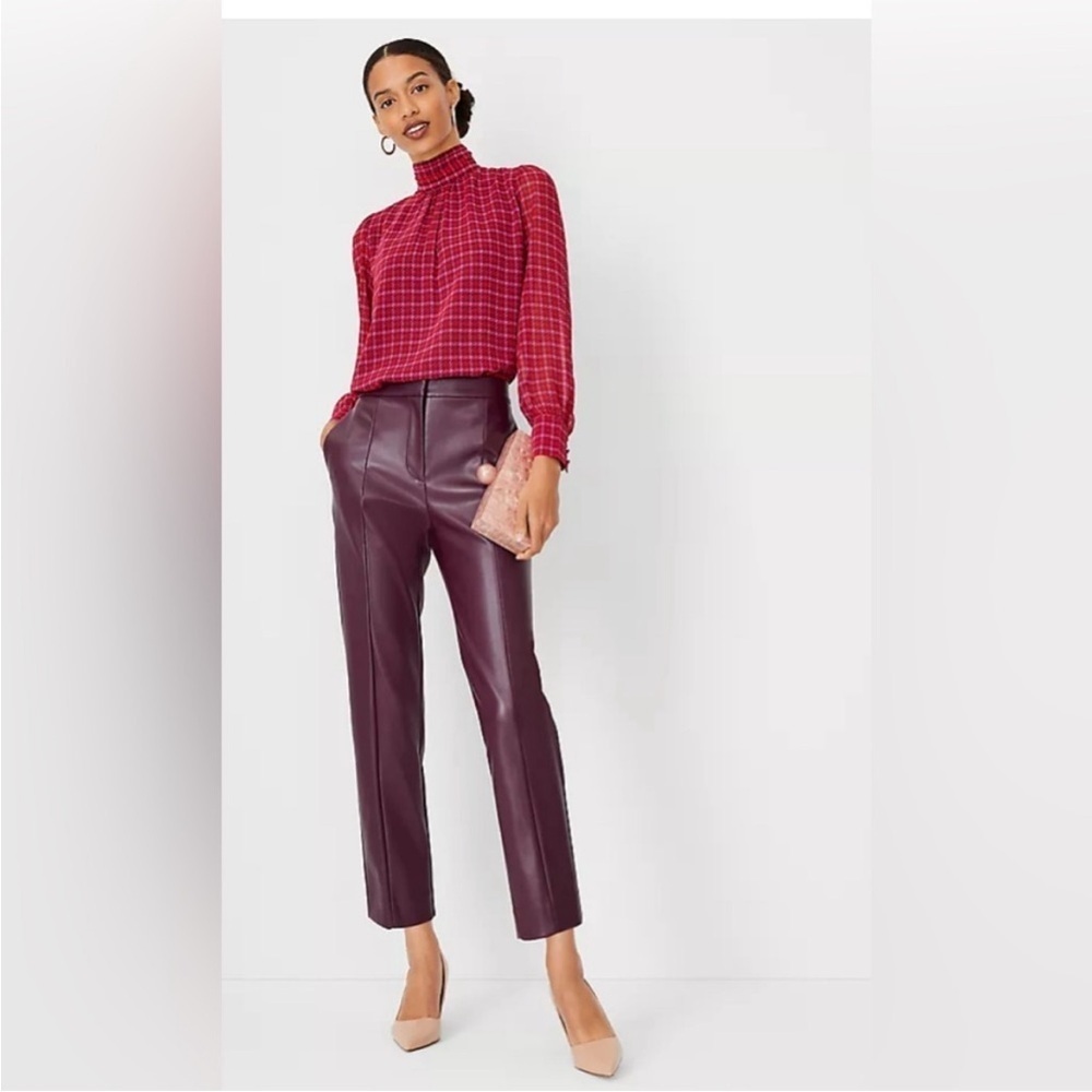 Ann Taylor Faux Leather High Rise Eva Ankle Pants - Picture 8 of 8